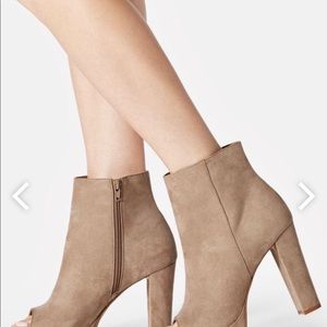 Taupe Bootie-Just Fab